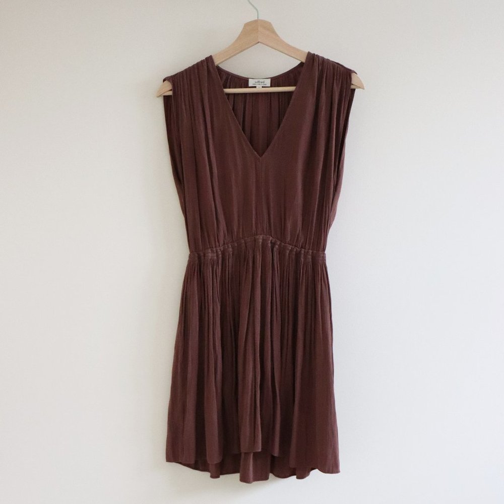Aritzia - Wilfred Burgundy Dress - Size Small